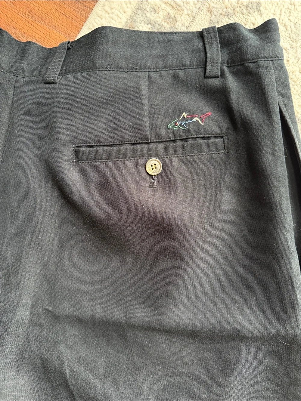 GREG NORMAN Black Pleat Shorts